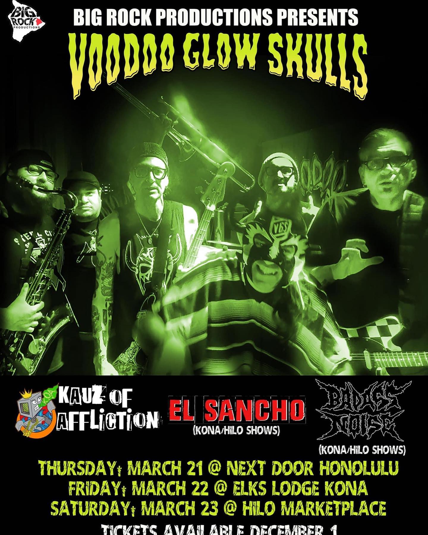 Flyer for Voodoo Glow Skulls show
