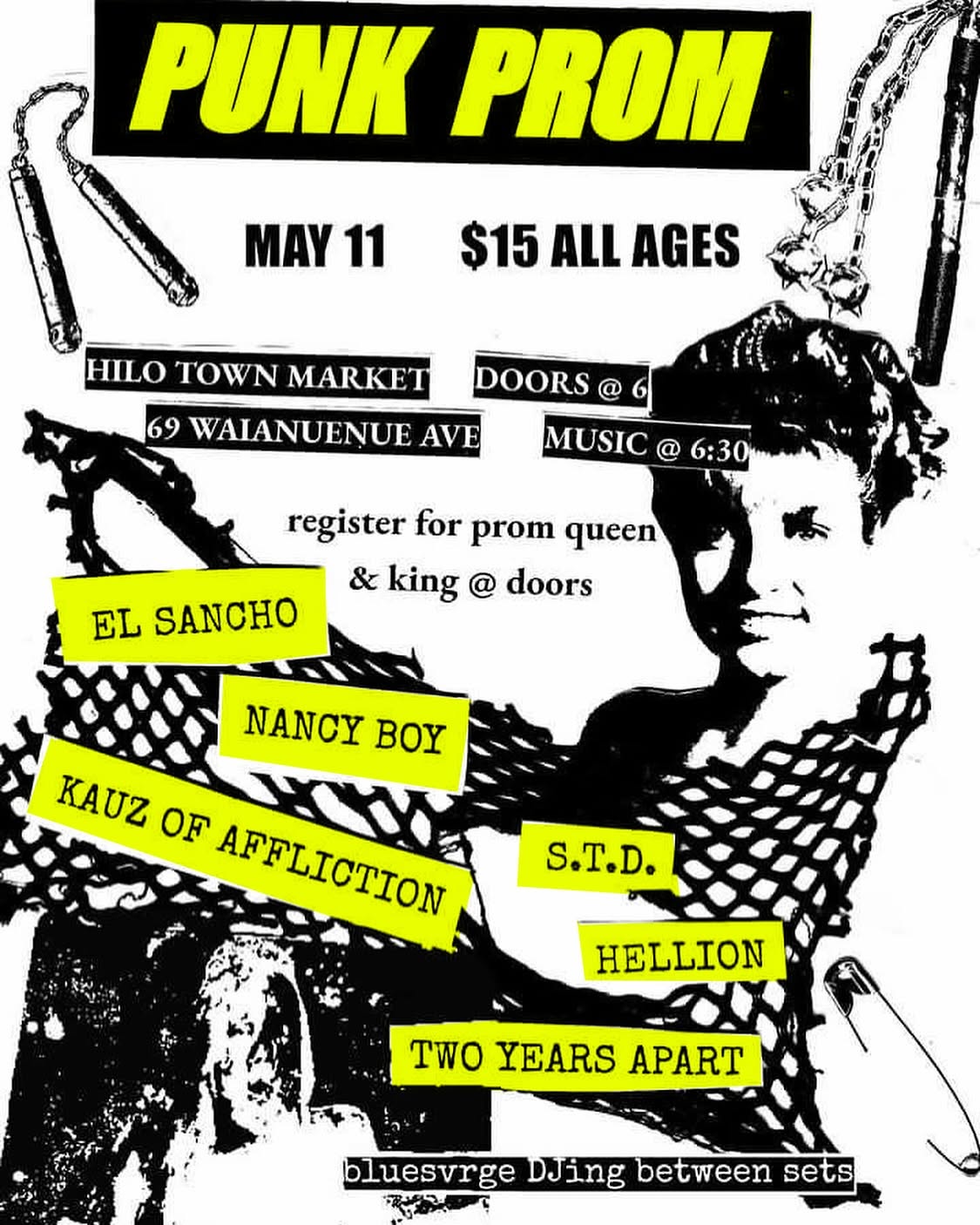 Flyer for Punk Prom show