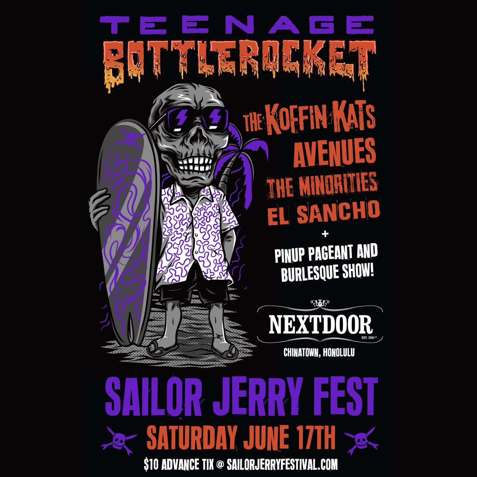 Flyer for Sailor Jerry Festival 2023 show