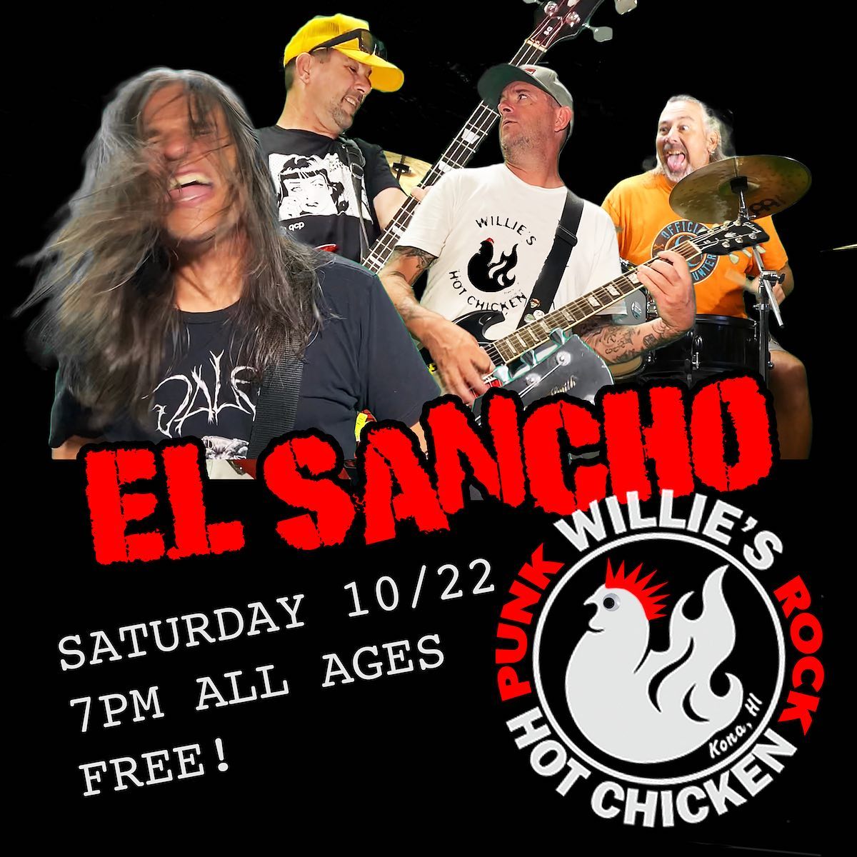 Flyer for Willie's Hot Chicken show