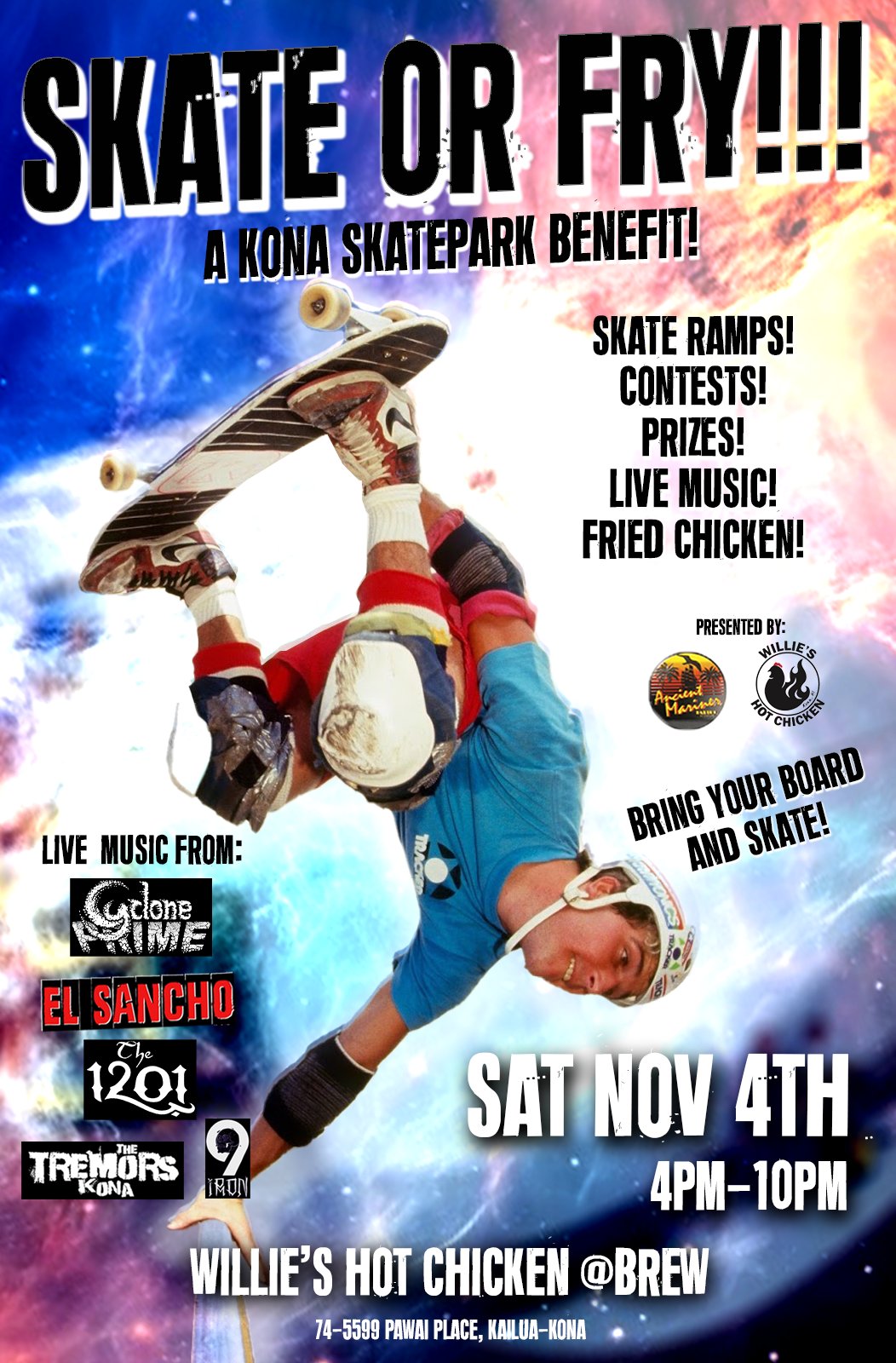 Flyer for Skate or Fry show